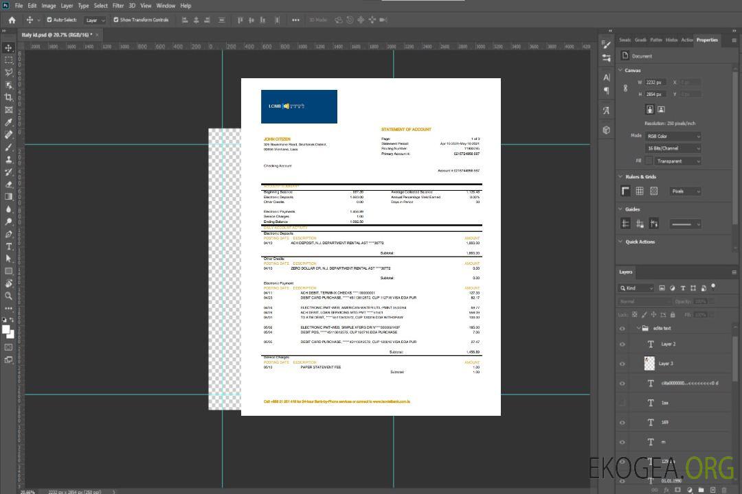 Relevé de la banque LCNB du Laos template Relevé de la banque LCNB du Laos template